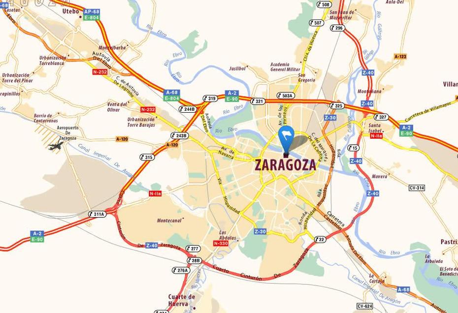 Zaragoza Map, Zaragoza, Spain, Albacete Spain, Pamplona Spain