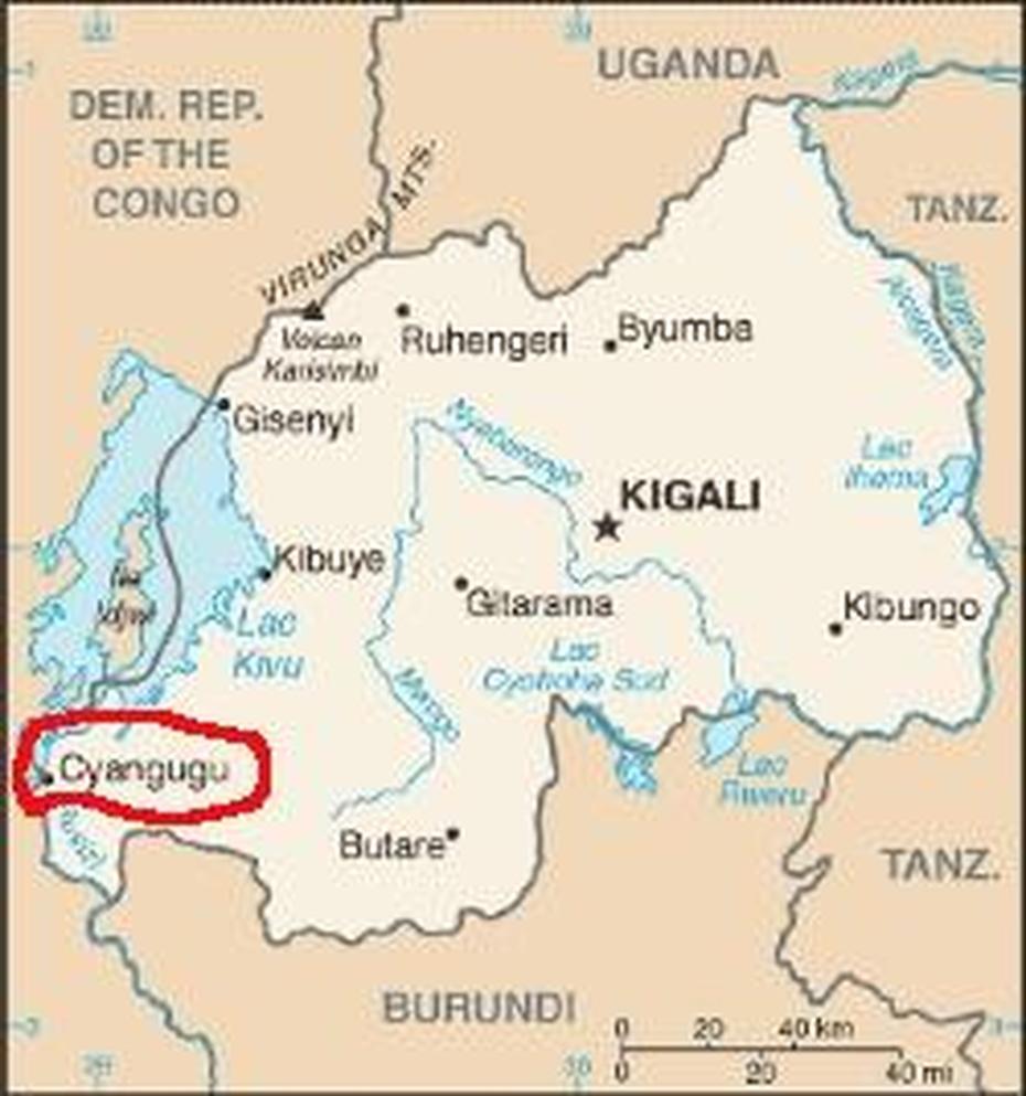 Carte Du Rwanda, Rwanda On World, Rwanda, Cyangugu, Rwanda