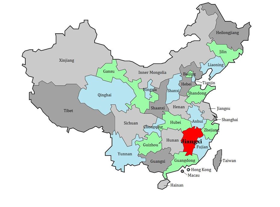 Of China Provinces, China  Colored, Province Chinafolio, Xiaguanying, China