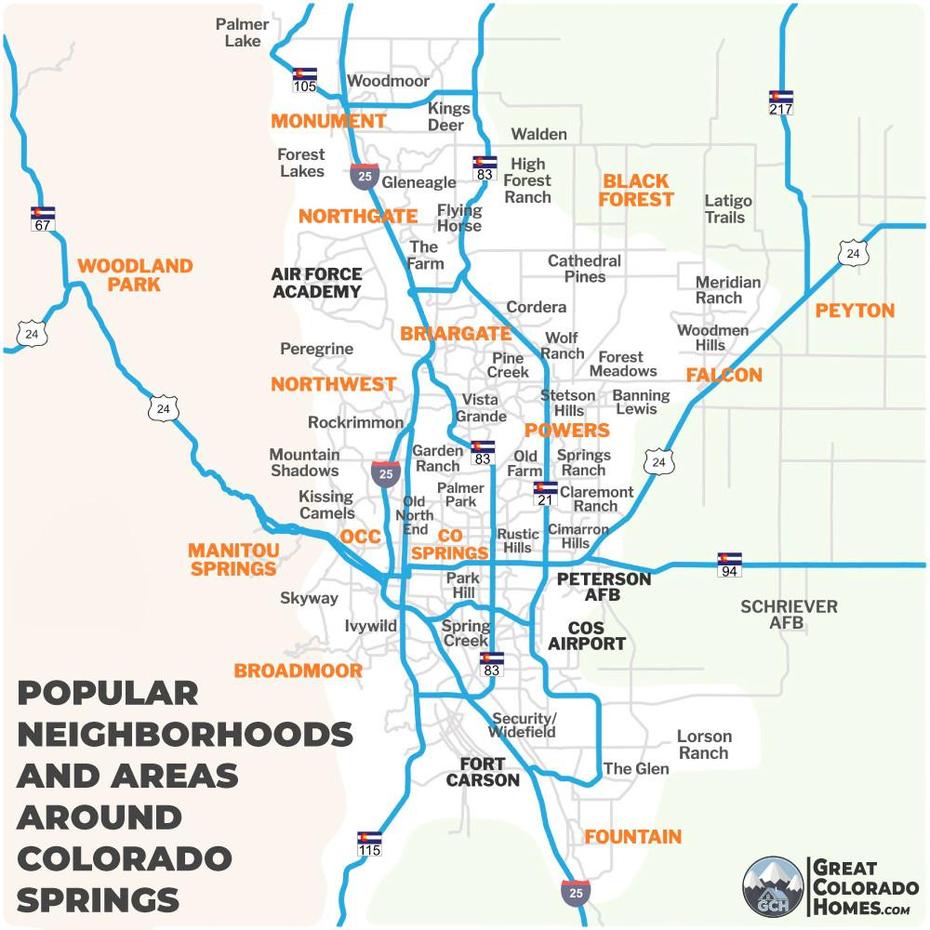 Colorado Springs Map / Colorado Springs, Colorado (Co) ~ Population …, Colorado Springs, United States, North Carolina United States, Colorado Usa