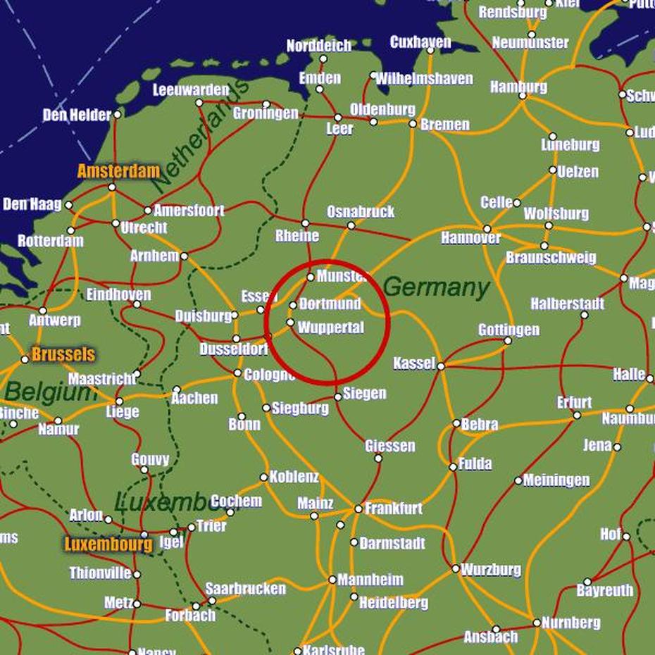 Dortmund Rail Maps And Stations From European Rail Guide, Dortmund, Germany, Germany Train, Göttingen Germany
