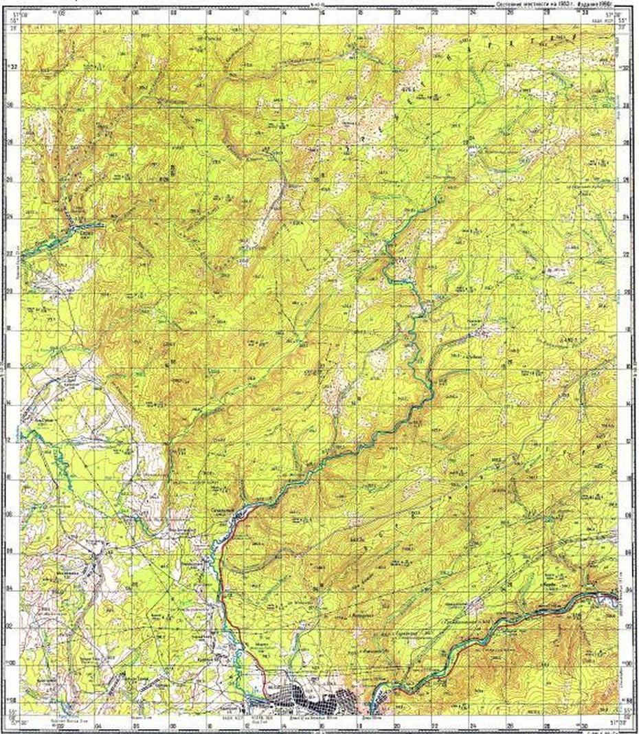Download Topographic Map In Area Of Asha – Mapstor, Asha, Russia, Asha Degree Backpack, Asia  With Country