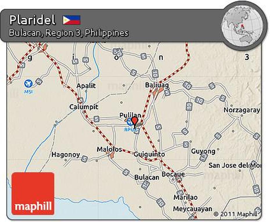 Free Shaded Relief Map Of Plaridel, Plaridel, Philippines, Baliuag Bulacan, San Jose Del Monte Bulacan Philippines