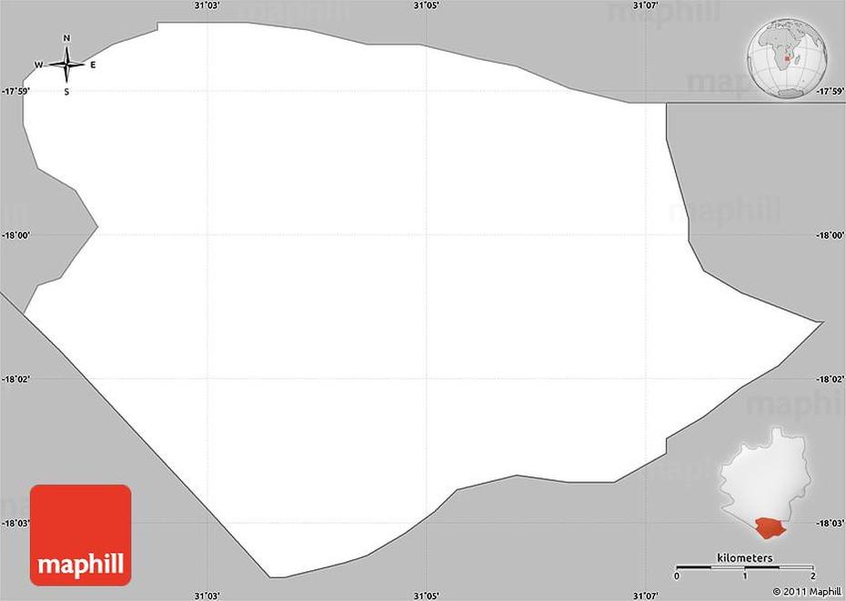 Gray Simple Map Of Chitungwiza, Chitungwiza, Zimbabwe, Chitungwiza, Zimbabwe