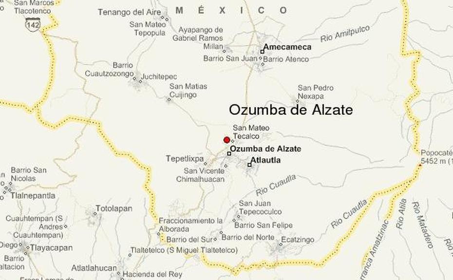 Guia Urbano De Ozumba De Alzate, Ozumba, Mexico, Detailed  Mexico, Mexico Road