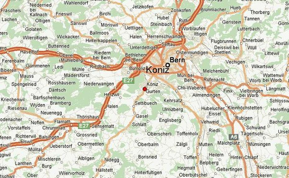 Guide Urbain De Koniz, Köniz, Switzerland, Koeniz, Of Switzerland With Elevation Lines