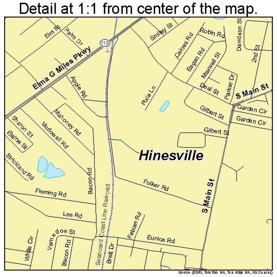 Hinesville Georgia Street Map 1338964, Hinesville, United States, Street  Of Hinesville Ga, Riceboro Ga