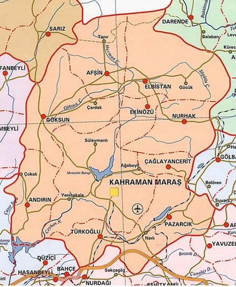 Kahramanmaras Map, Kahramanmaraş, Turkey, Maras Turkey, Isparta Turkey