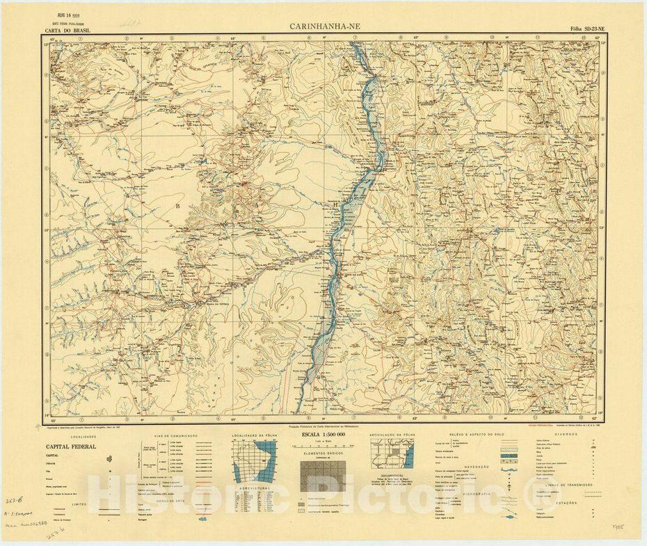 Map : Carinhanha – Ne, Brazil 1955, Carta Do Brasil , Antique Vintage …, Carinhanha, Brazil, Brazil City, Brazil  Kids