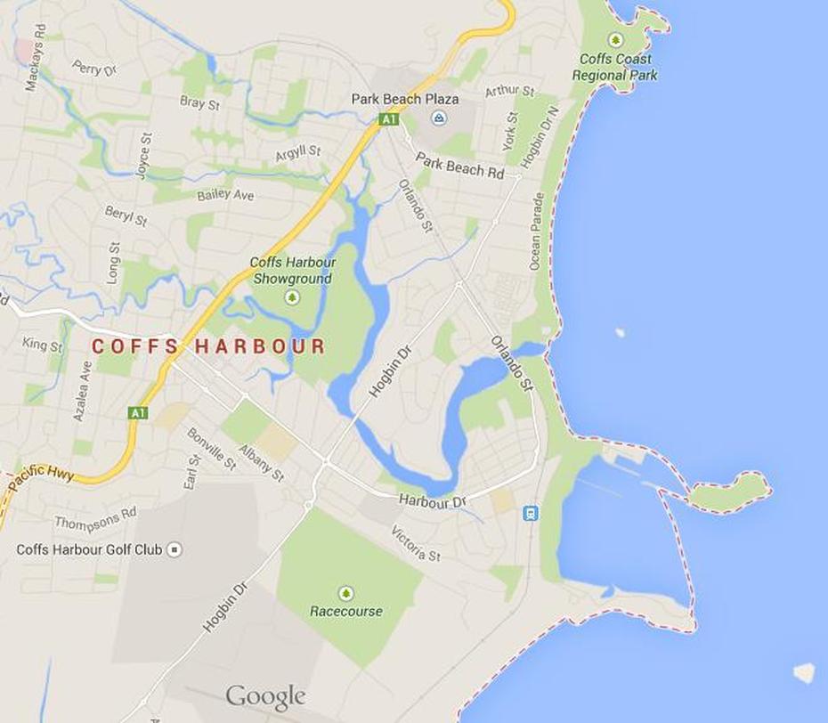 Map Of Coffs Harbour, Coffs Harbour, Australia, Coffs Harbour Accommodation, Coffs Harbour Beach