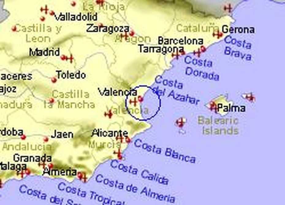 Map Of The Manises Area, Fully Zoomed Out, Manises, Spain, Gandia Spain, Mansiones