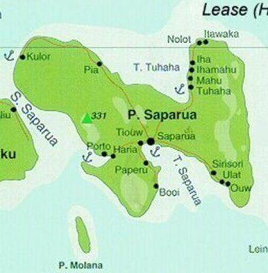 Saparua Map | Molukken, Reizen, Indonesie, Saparua, Indonesia, Ambon  Maluku, Pulau  Ambon