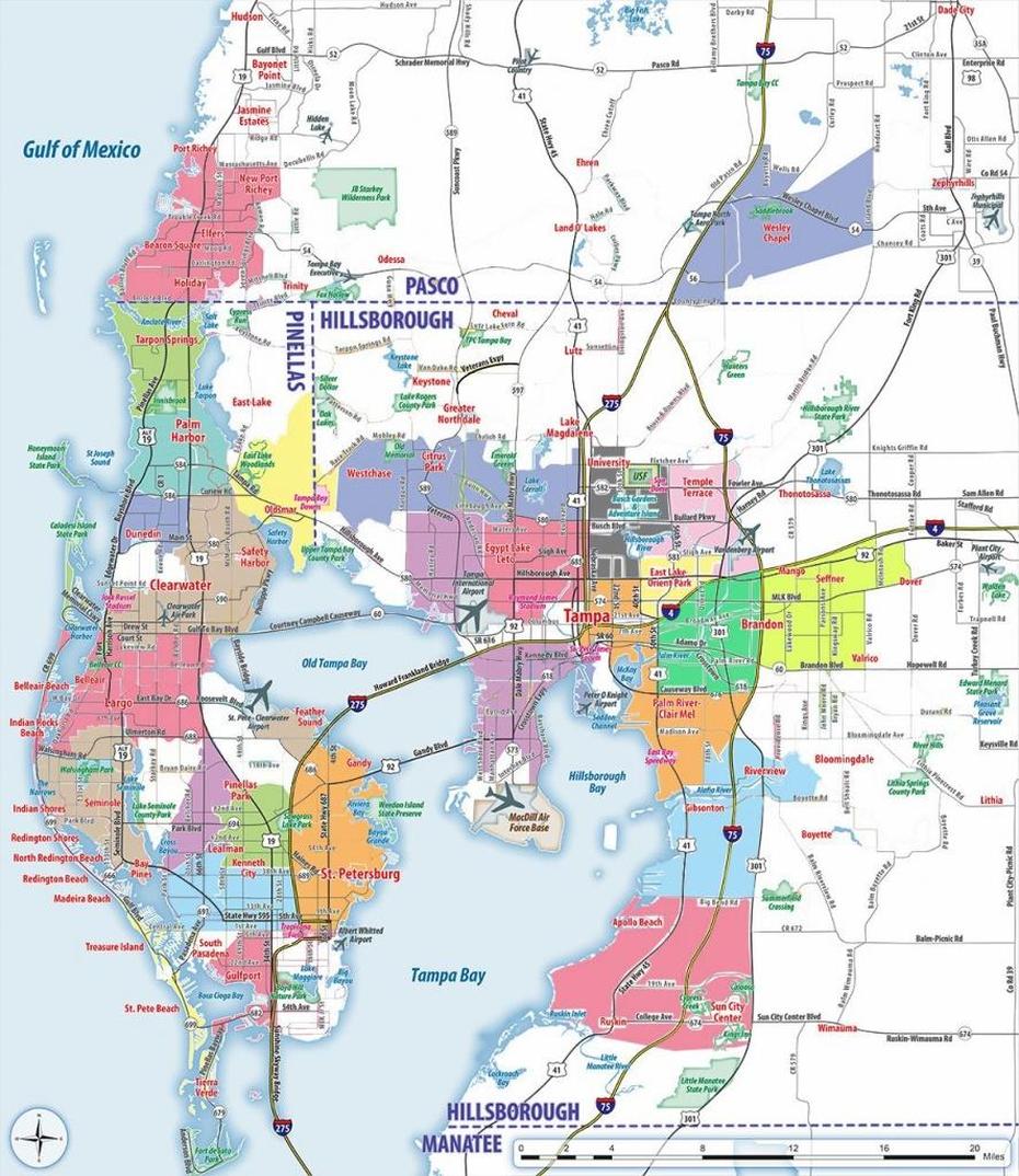 Street Map Of Tampa Florida – Printable Maps, Tampa, United States, Tampa Usa, Tampa Hotels