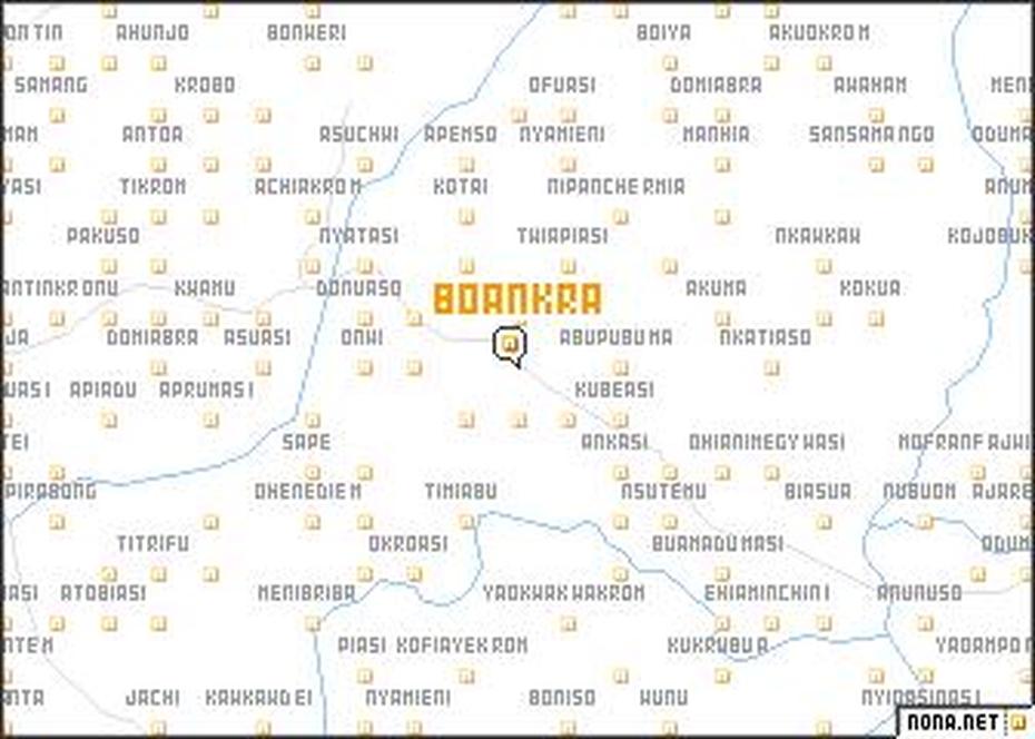 Boankra (Ghana) Map – Nona, Boankra, Ghana, Ghana Cities, Ghana  Regions