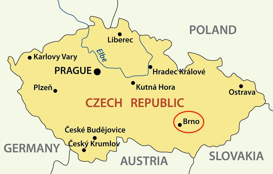 Brno Czech Republic Map – Map Of Brno Czech Republic (Eastern Europe …, Brno, Czechia, Brno City, Brno Orloj