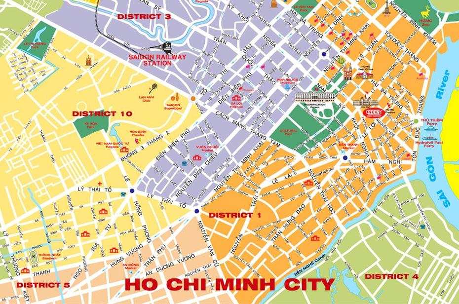 Detailed  Vietnam, Saigon On, Pdf, Ho Chi Minh City, Vietnam