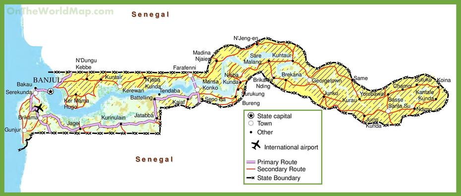 Gambia Cities, Gambia Country, Gambia Road, Sareh Mowndeh, The Gambia