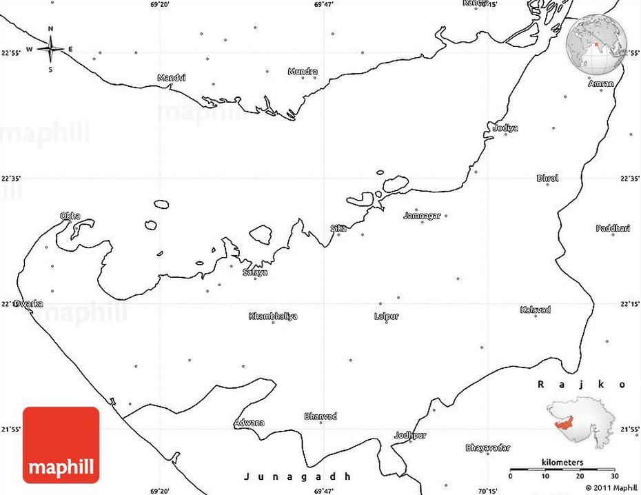 Map Of India Jamnagar – Maps Of The World, Jāmtāra, India, Jāmtāra, India