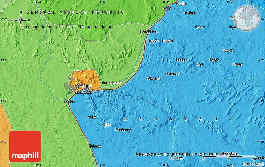 Political Map Of Bangui, Bangui, Central African Republic, Central African Republic Food, Central African Republic Landscape