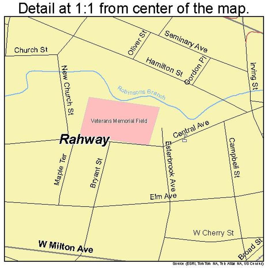 Rahway New Jersey Street Map 3461530, Rahway, United States, Flushing, Rahway New Jersey