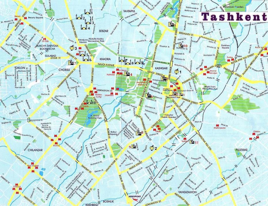 Tashkent Uzbekistan Tourist Map – Tashkent Uzbekistan  Mappery, Tashkent, Uzbekistan, Uzbekistan  Of Country, Uzbekistan Location