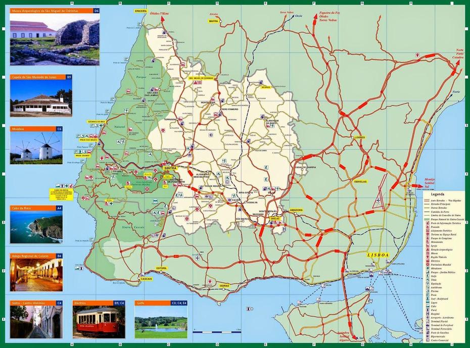 Tourist Map Of Sintra Portugal – Travel News – Best Tourist Places In …, Sintra, Portugal, Sintra Portugal Attractions, Lisbon To Sintra