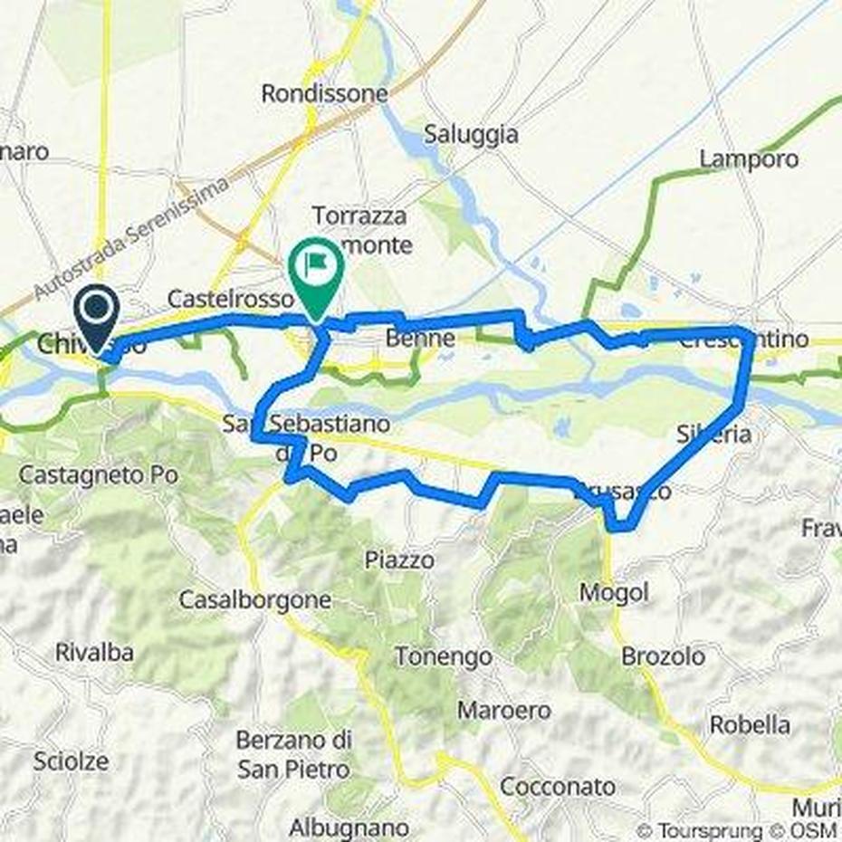 Cycling Routes And Bike Maps In And Around Chivasso | Bikemap – Your …, Chivasso, Italy, Province Of Turin Italy, Chivasso Immagini