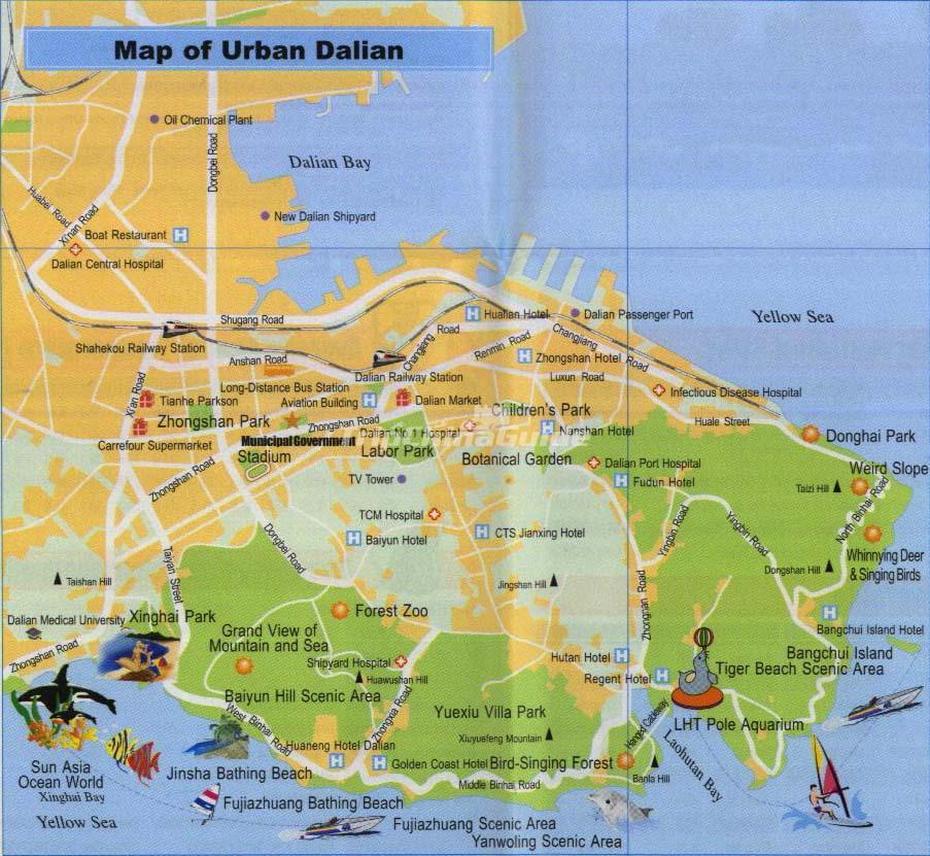 Dalian China Tourist Map – Maps Of Dalian, Da’An, China, China Countries, Dongguan City China