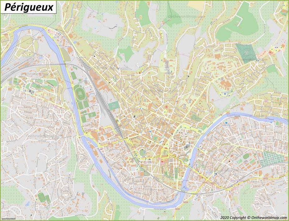 Detailed Map Of Perigueux, Périgueux, France, Bergerac France, Gorron France