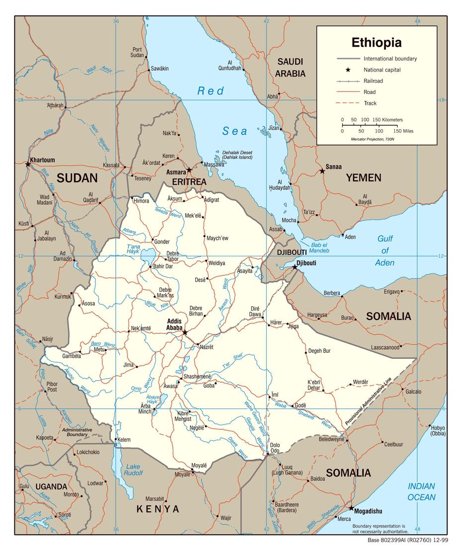 Ethiopia  Simple, India To Ethiopia, Political, Āzezo, Ethiopia