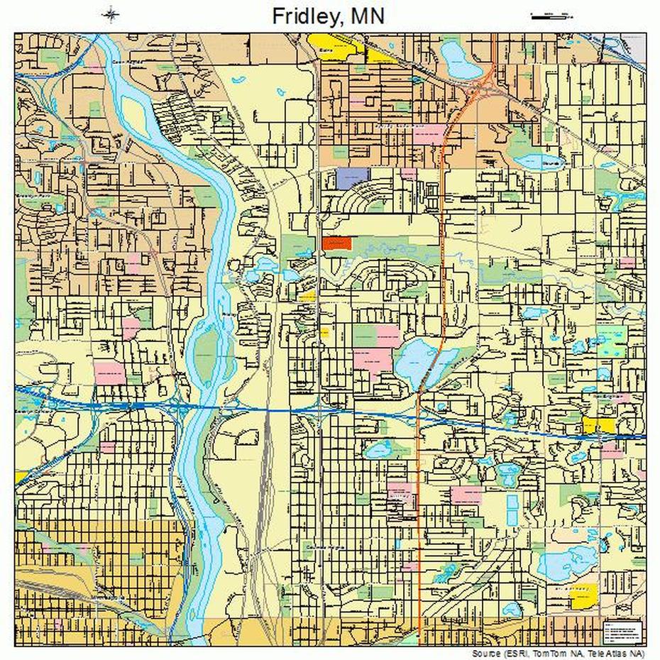 Fridley Minnesota Street Map 2722814, Fridley, United States, Unity Hospital Fridley Mn, Fridley City Hall
