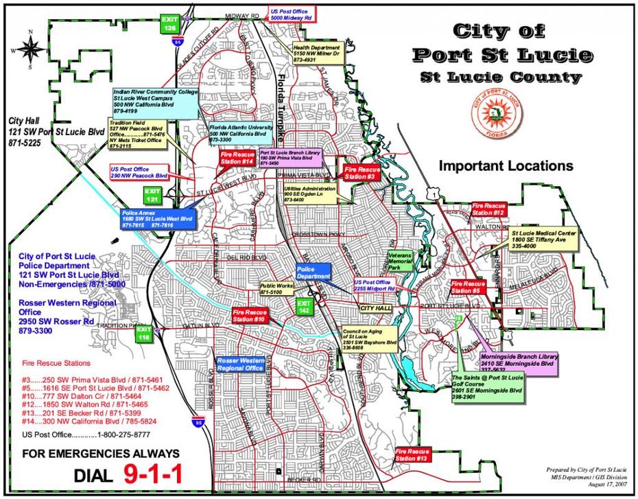 Large Detailed Map Of Port St. Lucie – Florida Map With Port St Lucie …, Port St. Lucie, United States, Club Med Sandpiper  Bay, Port Saint Lucie Florida Tourism