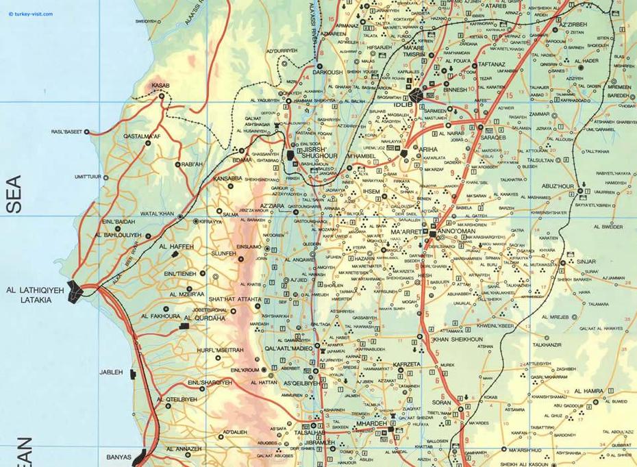 Latakia Map, Latakia, Syria, Raqqa Syria, Daraa Syria