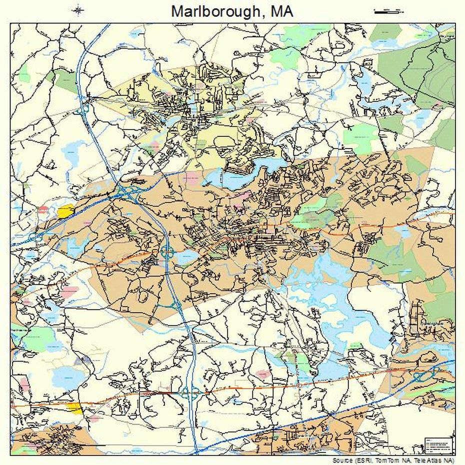 Marlborough Massachusetts Street Map 2538715, Marlborough, United States, Marlborough Sounds, Marlborough  Uk