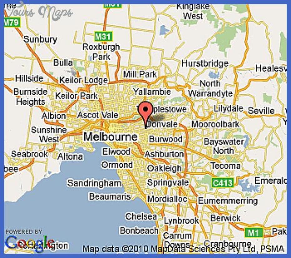 Melbourne Map – Toursmaps, Melbourne, Australia, Melbourne Location, Melbourne Cbd