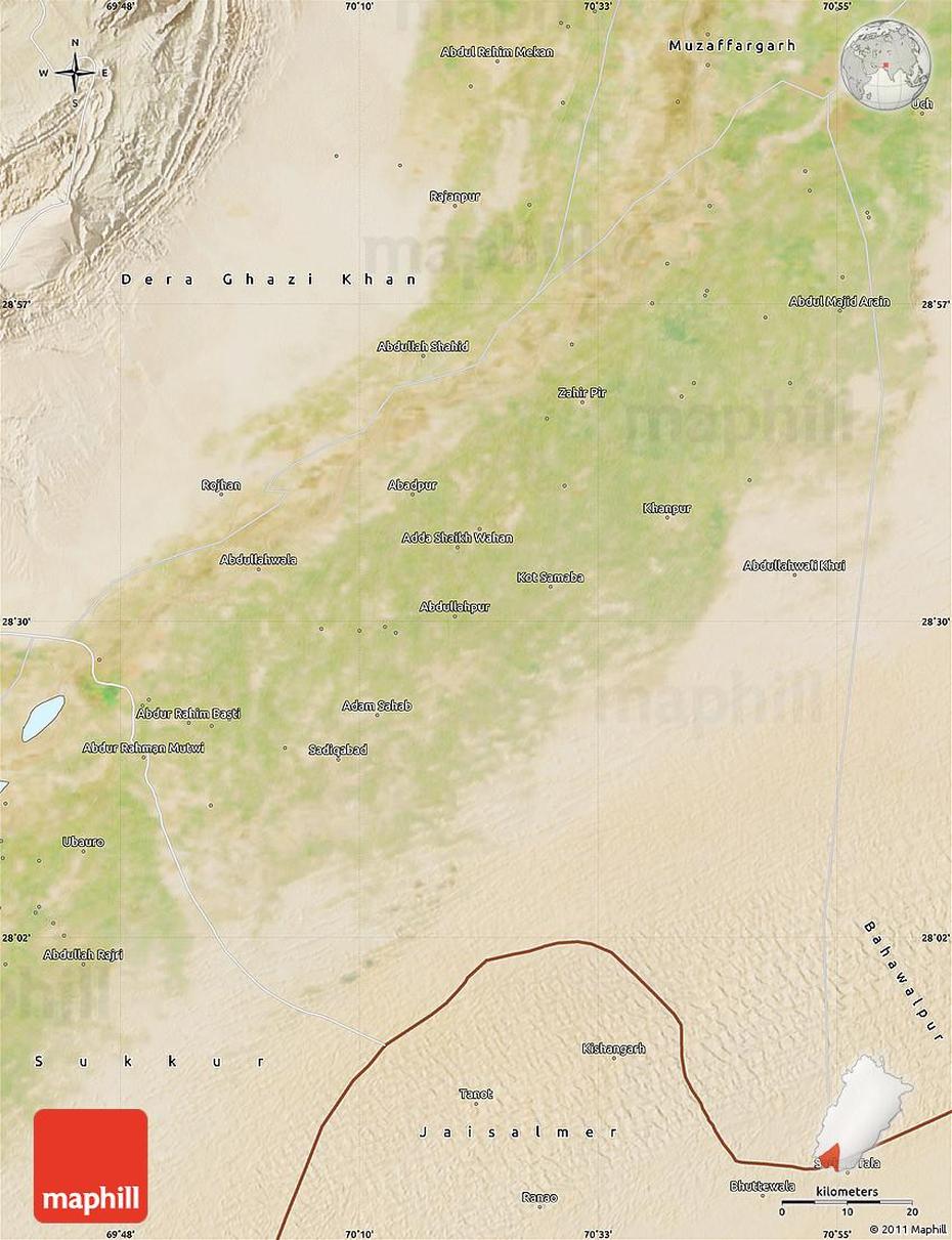 Satellite Map Of Rahim Yar Khan, Rahimyar Khan, Pakistan, Pakistani  Mosque, Bhong  Masjid