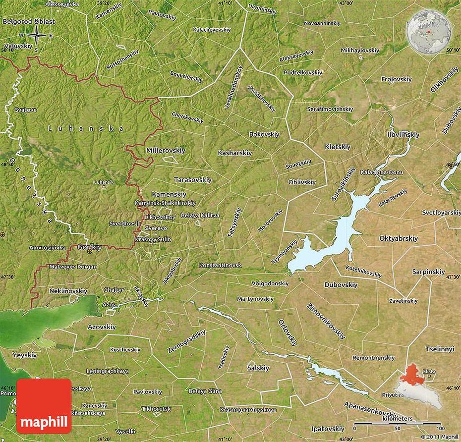 Satellite Map Of Rostov Oblast, Rostov, Russia, Yaroslavl Russia, Volgograd Russia