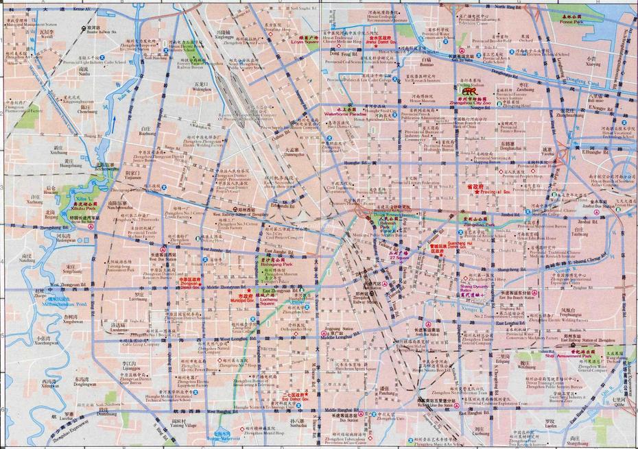 Zhengzhou Tourist Map – Maps Of Zhengzhou, Zhengzhou, China, Zhengzhou On, Dongguan City China