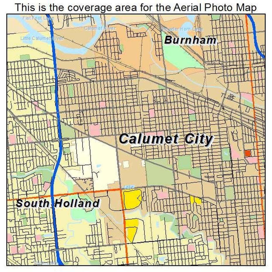 Aerial Photography Map Of Calumet City, Il Illinois, Calumet City, United States, Calumet City Il, Calumet River