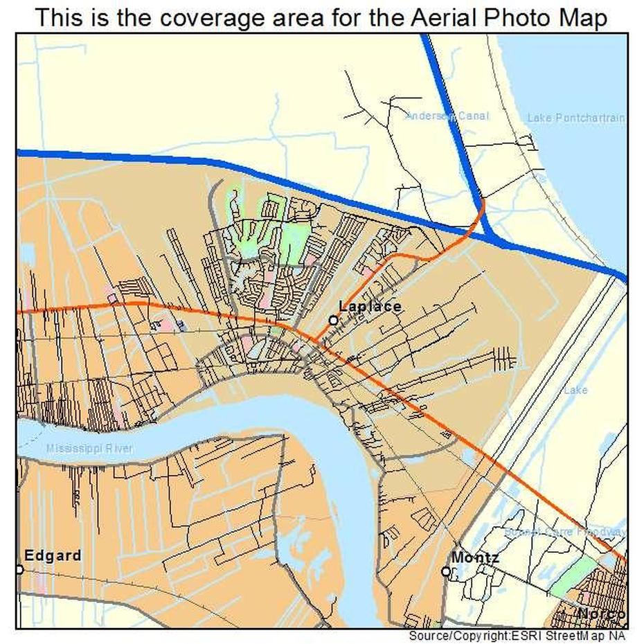 Aerial Photography Map Of Laplace, La Louisiana, Laplace, United States, Laplace M, Of Laplace La