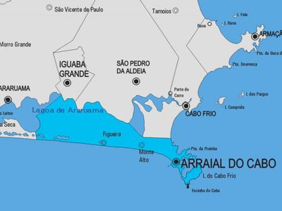 Arraial Do Cabo O Municipio De Mapa – Mapa De Arraial Do Cabo O …, Arraial Do Cabo, Brazil, Cabo Frio Brazil, Praias Do Brasil