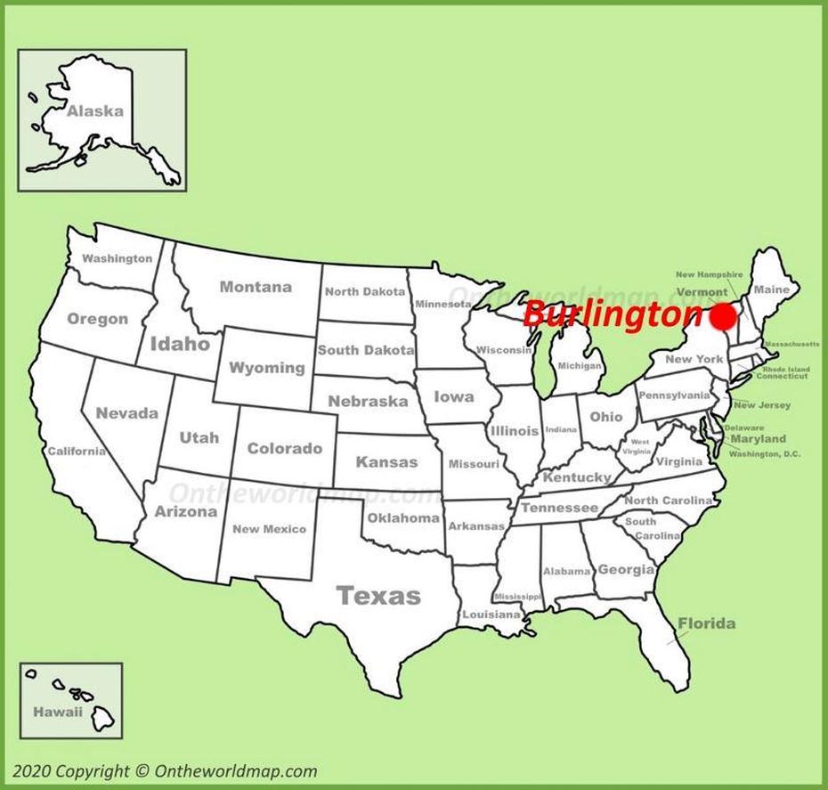 Burlington Location On The U.S. Map, Burlington, United States, Uss Burlington, Burlington Iowa