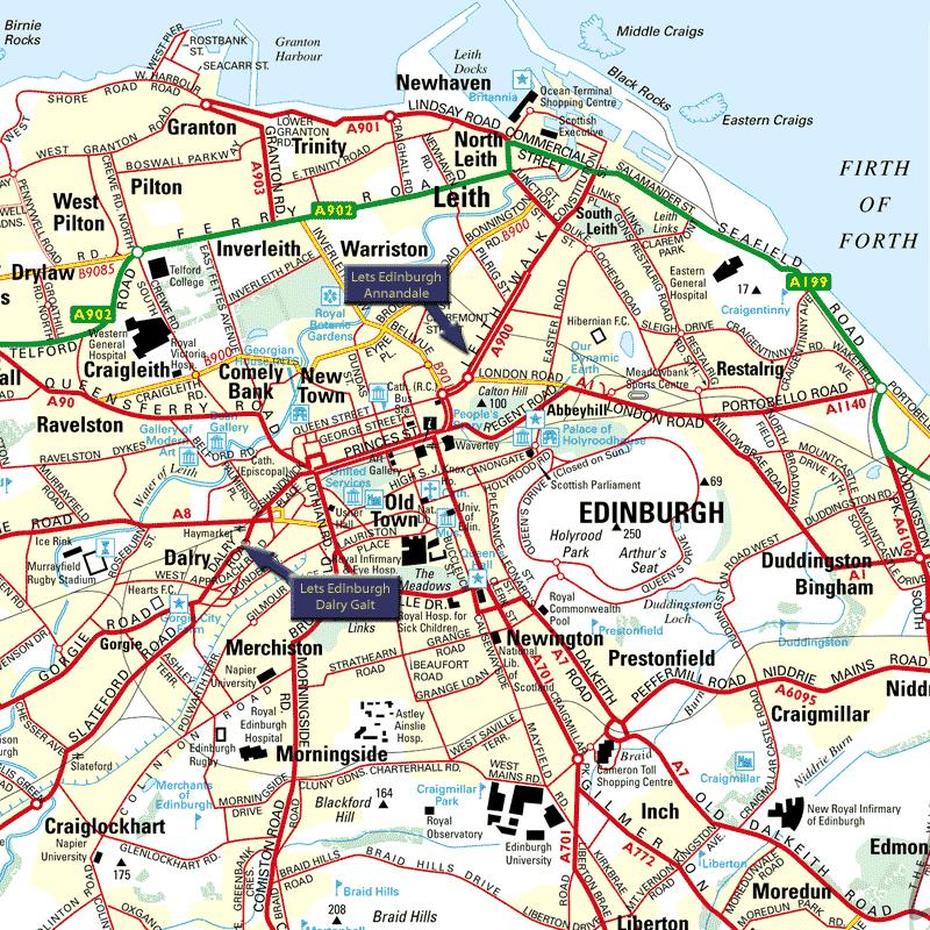 Edinburgh Map, Edinburgh, United Kingdom, Of Edinburgh Scotland Uk, Edinburgh Old Town