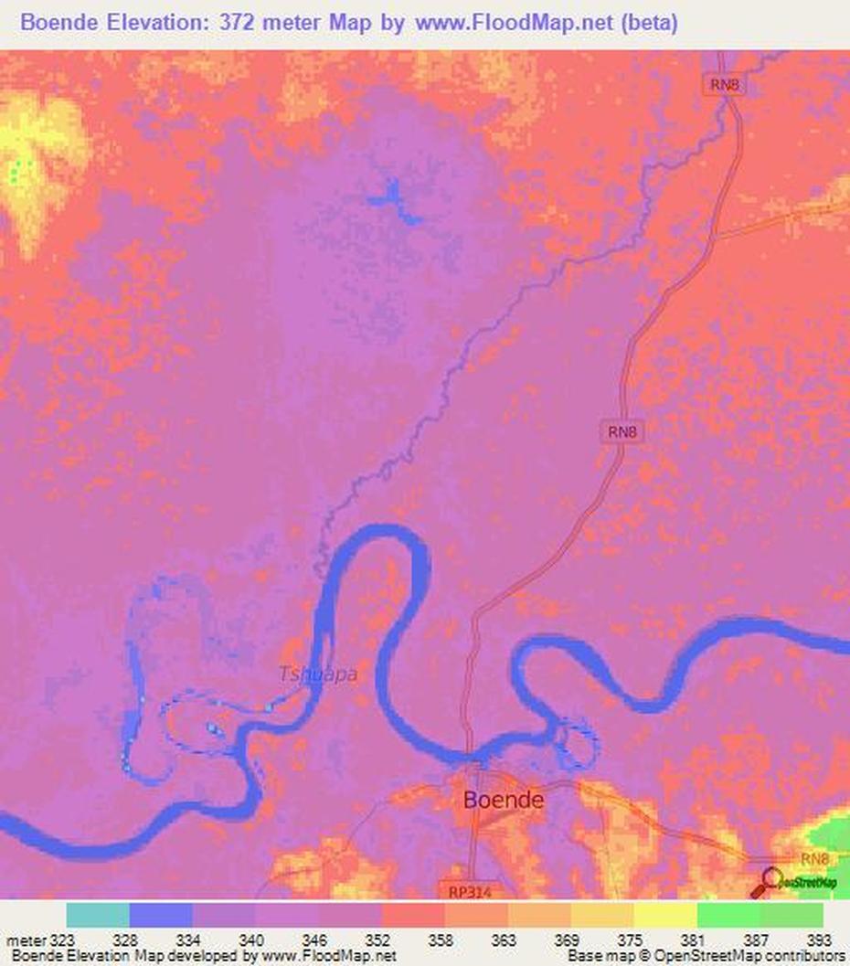 Elevation Of Boende,Congo (Kinshasa) Elevation Map, Topography, Contour, Boende, Congo (Kinshasa), Dr  Kongo, Drc Congo