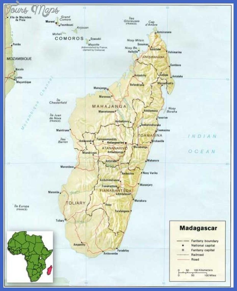 Madagascar Map – Toursmaps, Miandrarivo, Madagascar, Madagascar Towns, Madagascar River