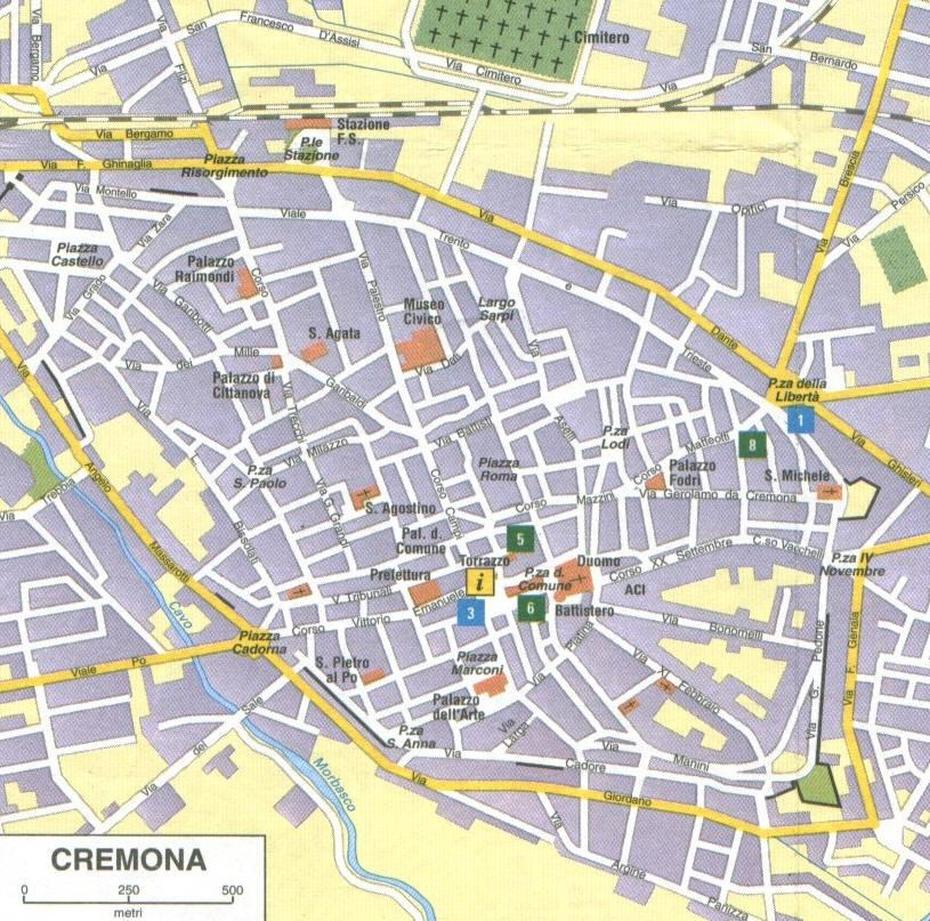 Map Of Cremona, Crema, Italy, Cities In Italy, Cremona