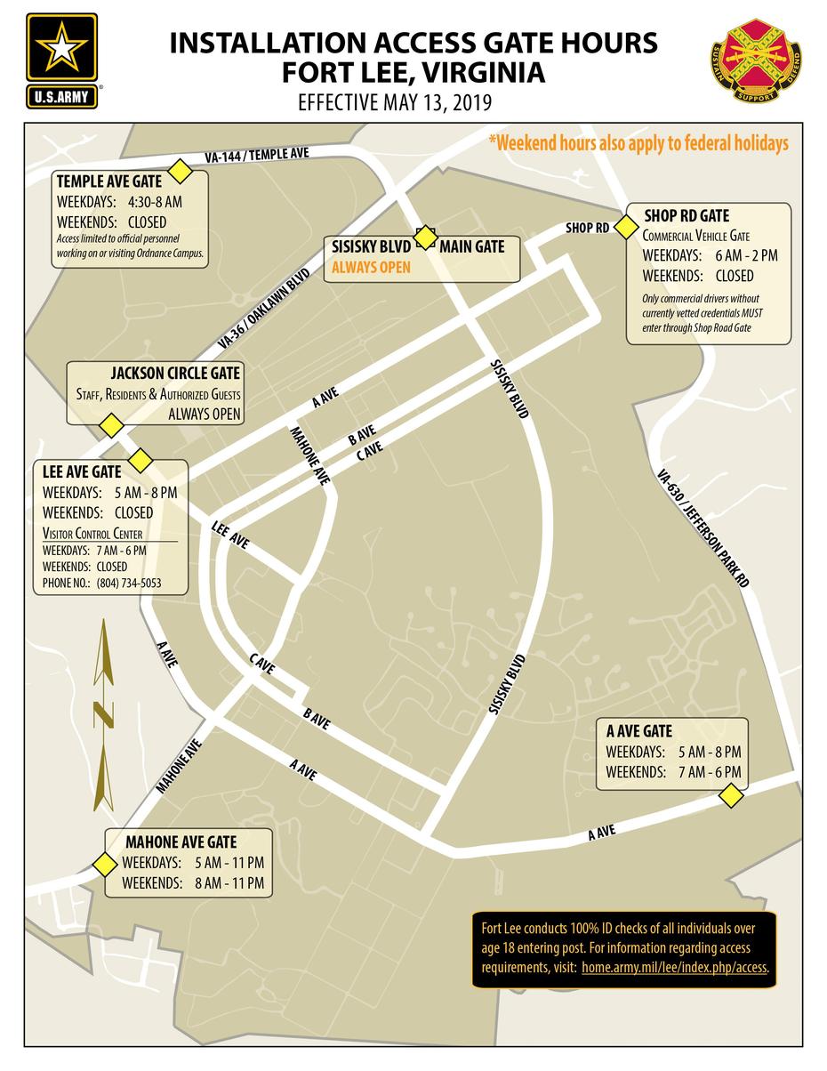 Map Of Fort Lee Virginia | Tourist Map Of English, Fort Lee, United States, Fort Lee Park, Fort Lee