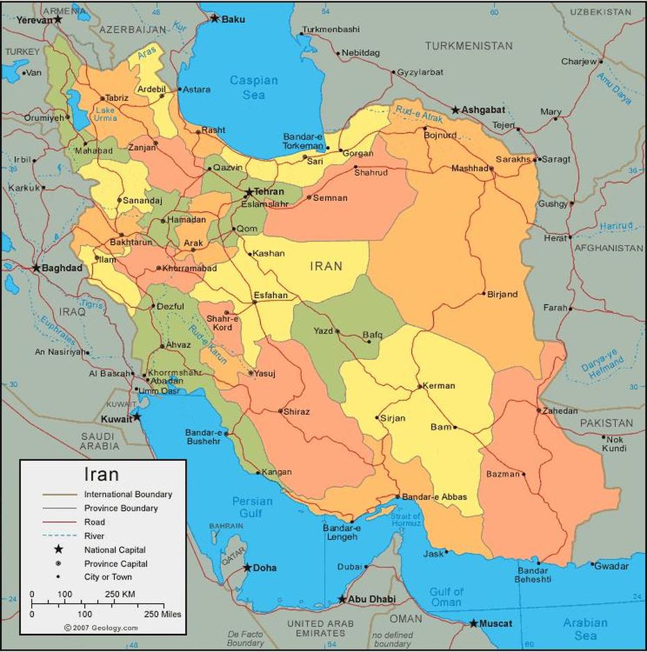 Map Of Iran – Travelsmaps, Qā’Emīyeh, Iran, Iran  Middle East, Blank  Of Iran