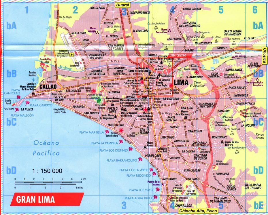 Map Of Lima Peru – Free Printable Maps, Lima, Peru, Of Peru Cities, Playas De Lima Peru