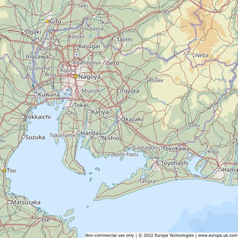 Map Of Okazaki, Japan | Global 1000 Atlas, Okazaki, Japan, Aichi, Okazaki Castle